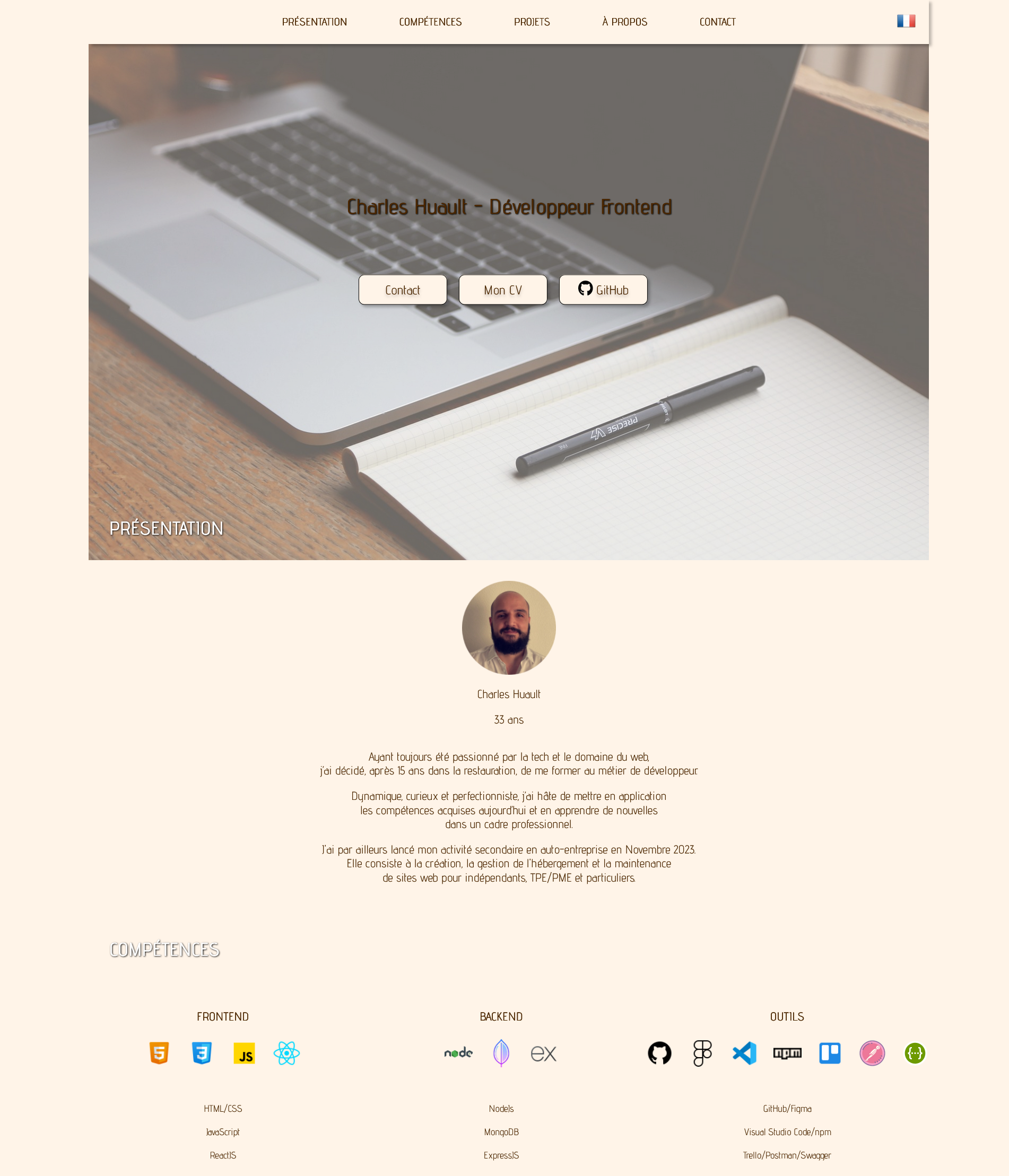 Portfolio visuel accueil
